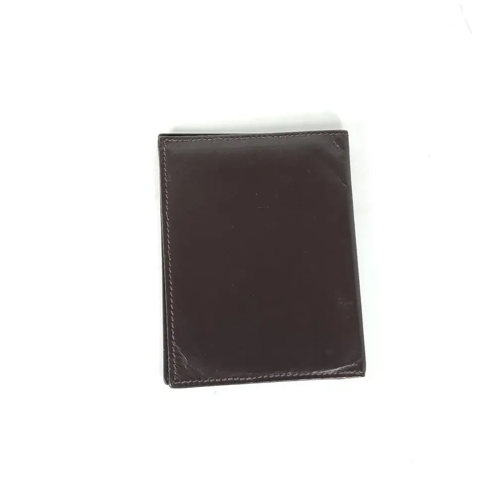 VTG YSL Yves Saint Laurent Men's Brown Leather Vintage Small Bifold Wallet